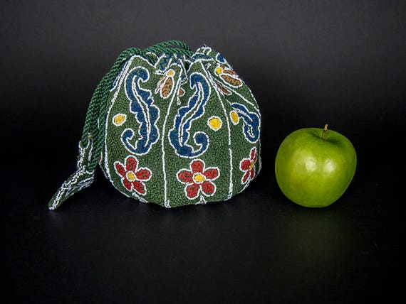 Vintage 30s Beaded Purse, Vintage 40s Handcrafted