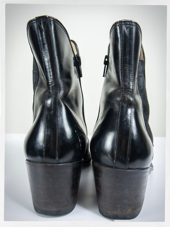 Retro 70s Boots, 80s Western Boots, Mens Ankle Bo… - image 4