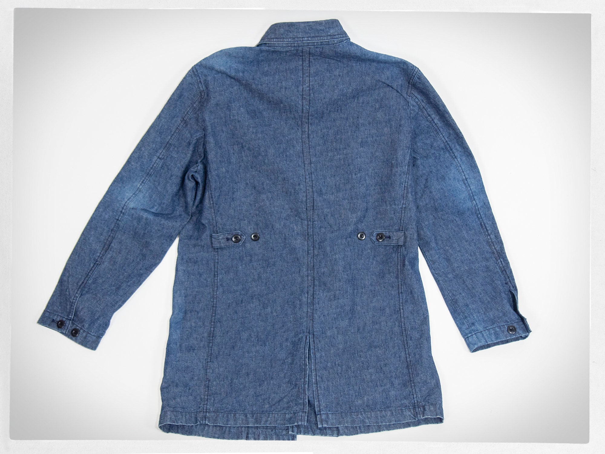90s Denim Coat, Takeo Kikuchi Coat, Japanese Fashion, Japanese Designer, 90s Denim Workwear, Japanese Jean Coat, Men's Boho Fashion, Vintage 90s Denim Coat, Takeo Kikuchi Coat, Japanese Fashion, Japanese Designer, 90s Denim Workwear, Japanese Jean Coat, Men's Boho Fashion, Vintage