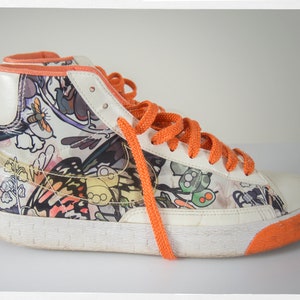 Vintage NIKE Sneakers, HIP HOP Style Kicks, 317808-115 Nike High Top Runners, Retro Sail/Sail Nike Runners, Vintage Nike Trainers, Y2K Nike