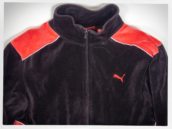 Retro Track Jacket, Retro PUMA Velour Jacket, 70s Style Retro Track Jacket, Retro PUMA Velour Jacket, 70s Style