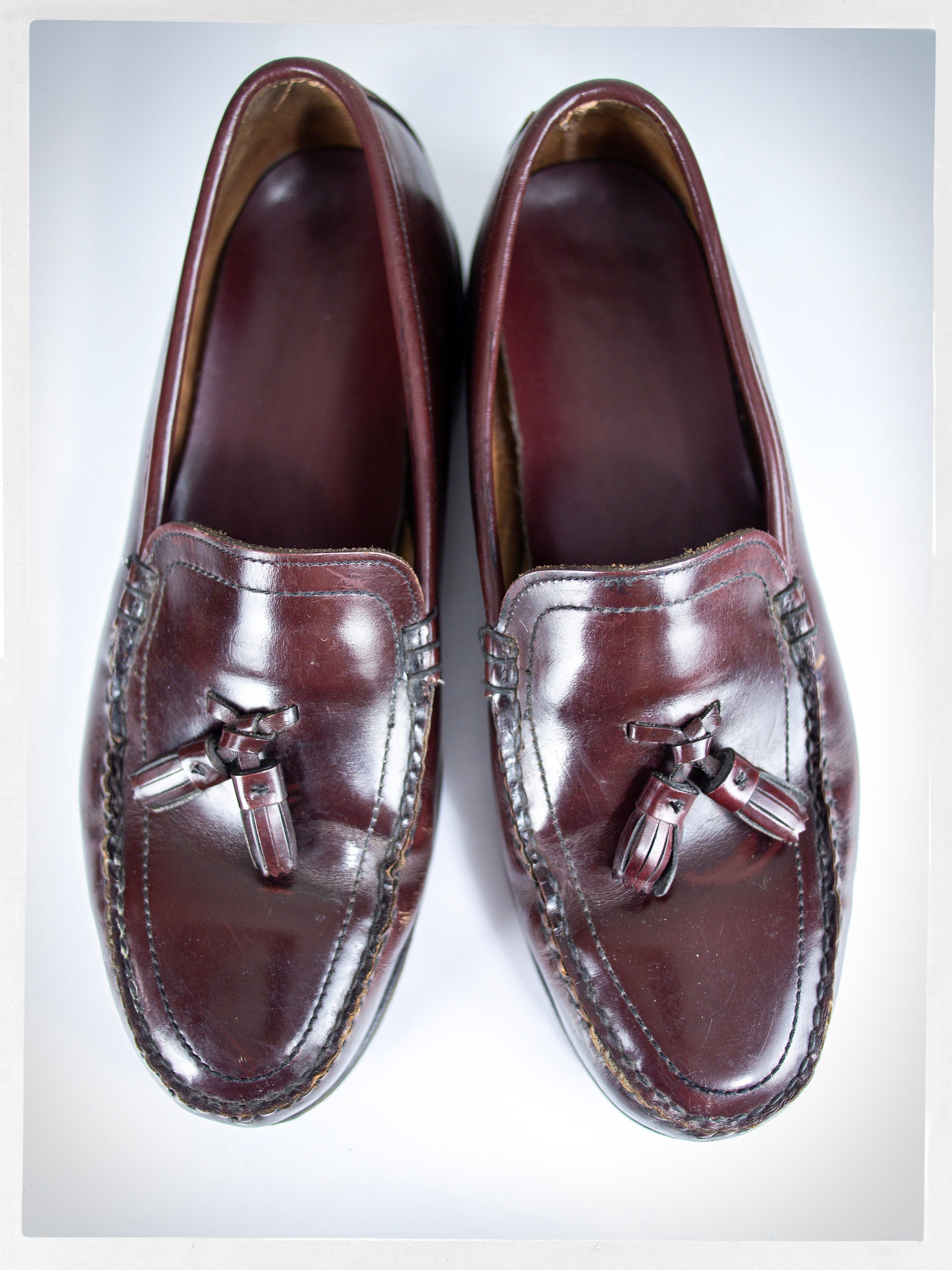 Retro 90s Penny Loafers, Leather Moccasin Loafers, Steel Toe