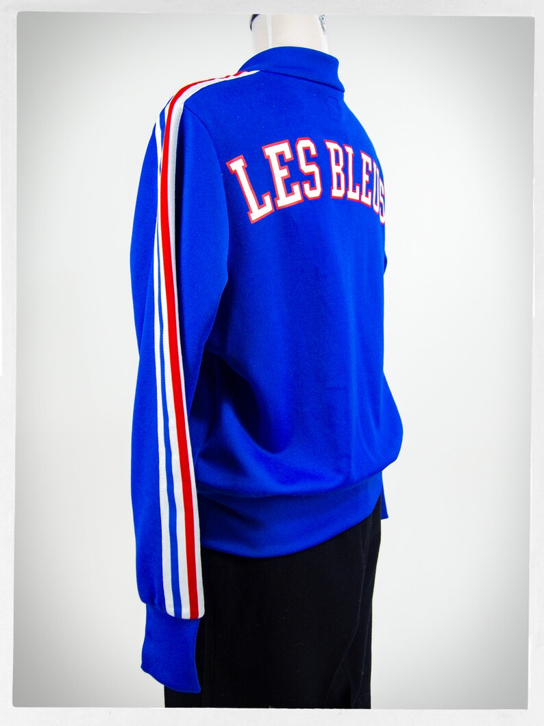 Retro Style Track Jacket, FIFA Track Jacket, Vintage Fashion, Ladies Vintage Track Jacket, Street Style, 90s Style LES BLEUS Track Jacket image 5