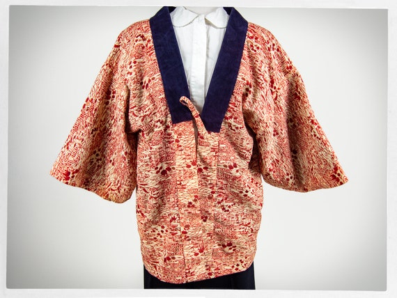 Retro Handmade Kimono, Japanese Hanten Kimono, Haori Kimono, Wool Half Kimono, Boho Fashion, Haori Spring Kimono, Japanese Fashion, Romantic