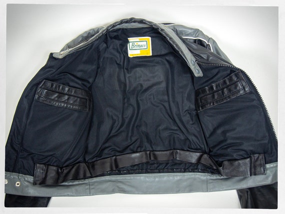 Retro 80s Motorcycle Jacket, 70s Leather Cafe Rac… - image 8