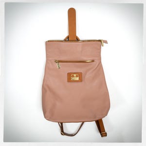 Sac à dos rose VALENTINA, sac à main en cuir rose, sac à dos en cuir rose, sac à main sac à dos, bohème chic, sac à dos à poignée supérieure, sac à main italien, sac de l'an 2000