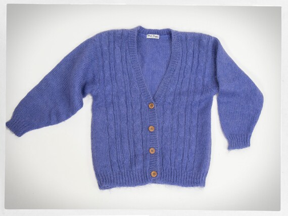 Vintage 80s Jumper, Retro Mohair Jumper, Mauve Moh