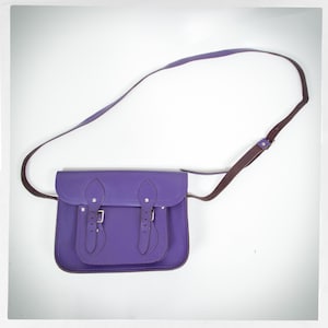 Cartable de style rétro, cartable VIOLET, The Cambridge Satchel Company, cartable en cuir, cartable mauve, sac messager britannique