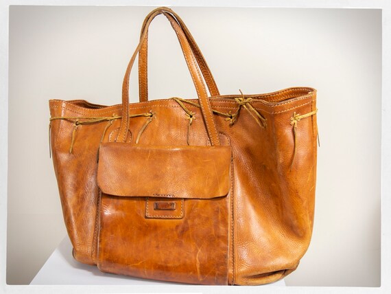 Handmade Duffel Bag, Vintage Duffel Bag, Huge Hobo