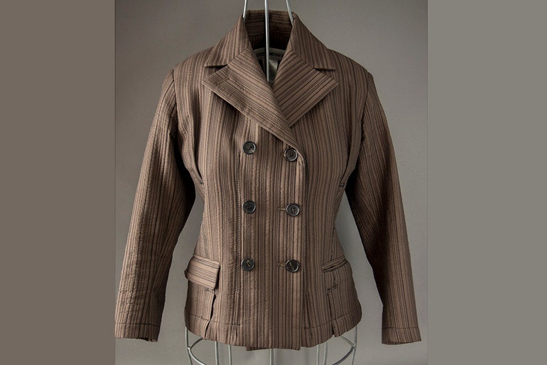 FREE SHIPPING to Canada and U.S.A Vintage 80s Issey Miyake Jacket Retro 1980/'s Designer Ladies Double Breasted Issey Miyake Jacket