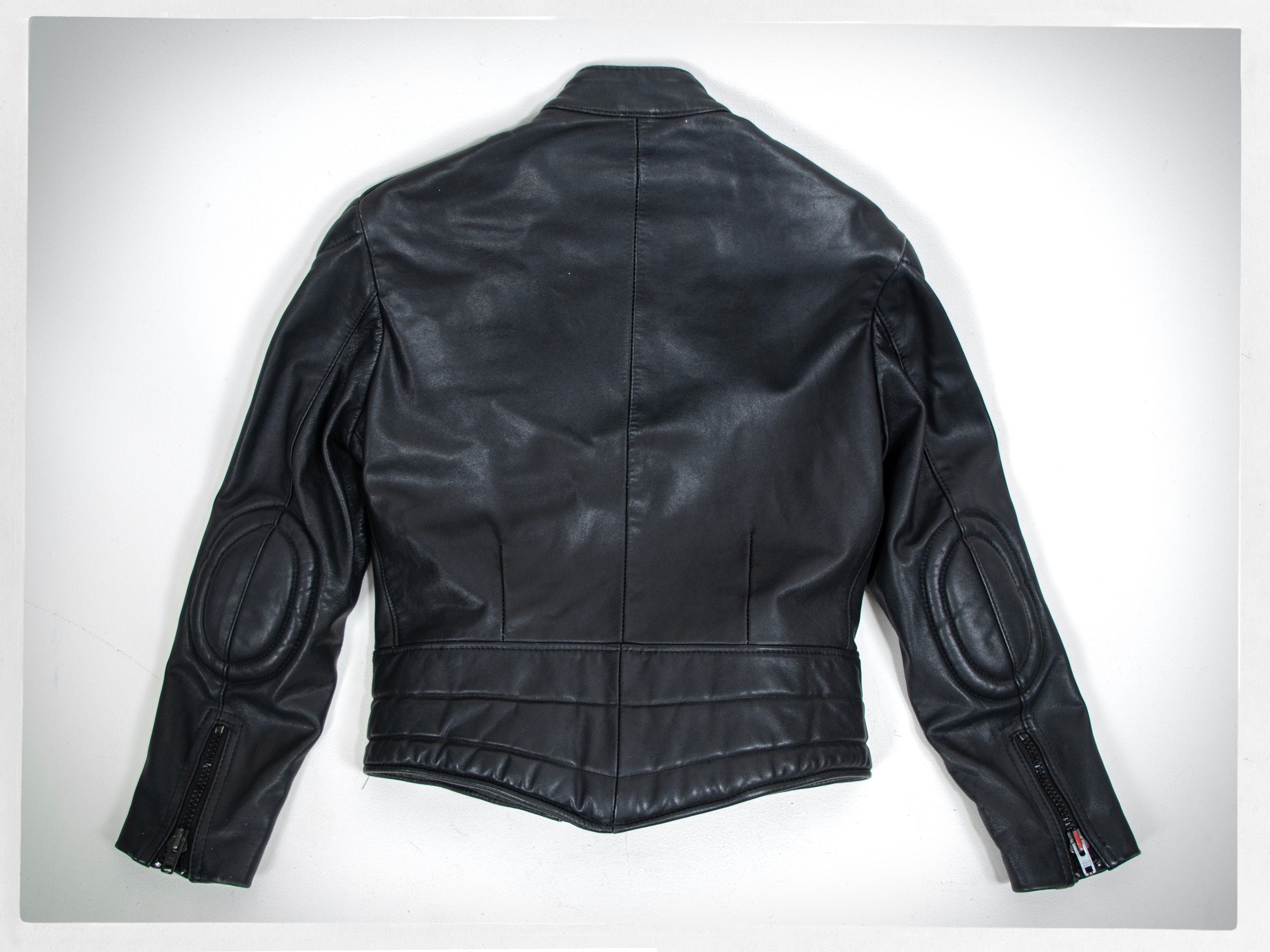 Retro 90s Leather Cafe Jacket, 80s Motorcycle Jacket, Rockabilly