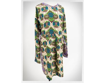 Retro MARNI Dress, Designer Dress,  African Print Tunic, MARNI for H M Dress, Street Style, Boho Fashion, Luxury Fashion, Silk MARNI Dress