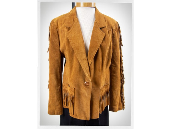 Retro 90s Fringe Jacket, Western Jacket, Leather Jacket, Western Fringe Coat, Hippie Fashion, Rockabilly Fashion, Cowboy Jacket, Y2K Coat