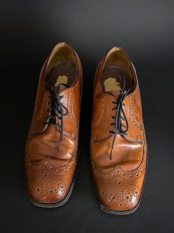 Vintage 70s Shoes, 80s Gentlemen's Shoes, BROGUE Men'… - Gem