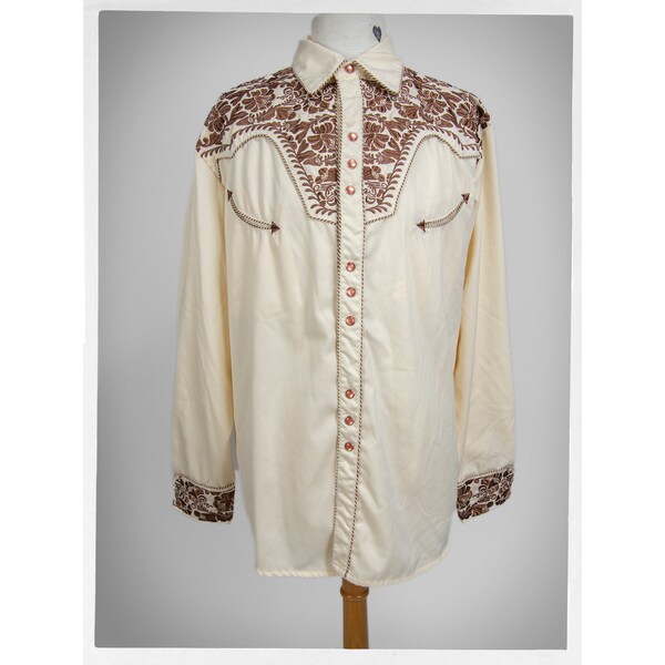 Embroidered Retro Western Shirt