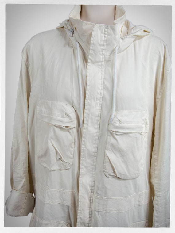 Vintage 90s LACOSTE Coat, Street Fashion, White A… - image 4