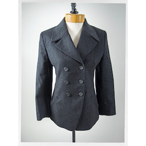 Vintage 80s Jacket, 80s KARL LAGERFELD, 80s Fitted Jacket Cashmere, Retro 90's Wool Blazer by Karl Lagerfeld, 80s Double Breasted Jacket