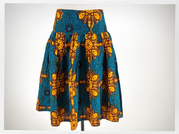 African Print Skirt, African Wax Fabric, Modern Af