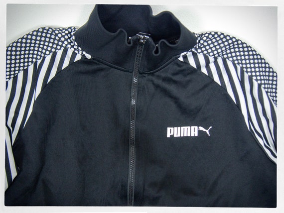 Retro PUMA Track Jacket, Black Stripe Track Jacke… - image 2