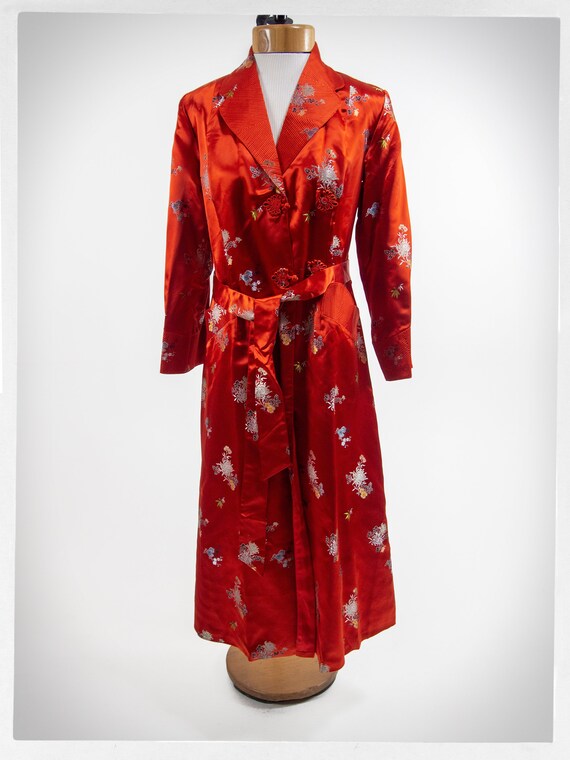 Vintage 70s Robe, Vintage Satin Robe, Asian Dress… - image 2