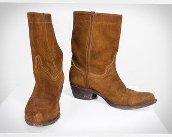 Vintage 80s Western Boots, Retro Cowboy Boots, Rockabilly Fashion, Western Fashion, Suede Western Boots, Boho Fashion, Preloved Cowboy Boots