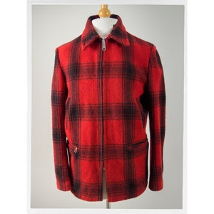 Retro 50s Hunting Coat, Retro Hunting Jacket, 50s Plaid Chore Jacket, Retro 50s Midwest Outerwear, Vintage Fashion, Vintage Chore Wear