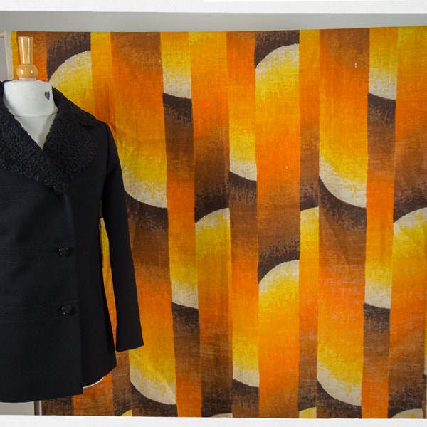 Vintage 60s Fabric,  "Knoll" Style Fabric, 60s Modern Cloth, Mid Century Decor, 5th Avenue Design Cloth, Danish Modern Decor, Abstract Cloth