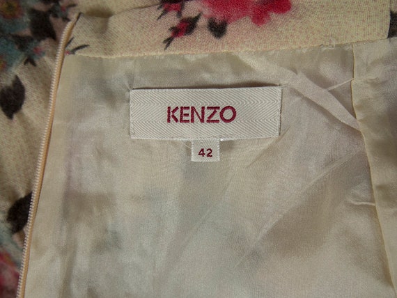 Vintage 90s KENZO Floral Skirt, BOHO Style Skirt,… - image 7