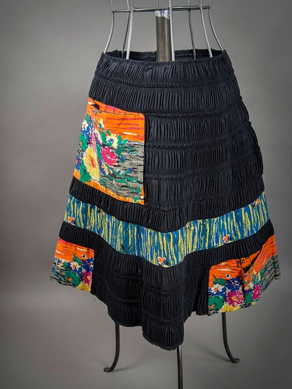 Vintage 50s Skirt,Retro 50s Patchwork Skirt Cotton