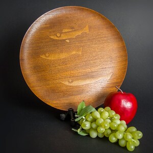 Vintage 60s Tray, Teak Serving Tray, SHIGEMICHI AOMINE, Mid