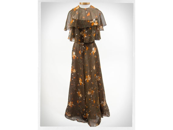 Vintage 70s Dress, Sheer Cocktail Dress, Retro Dre