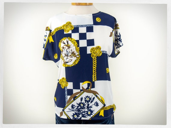 Retro 80s Blouse, Vintage 80s Blouse, 80s WEINBURG