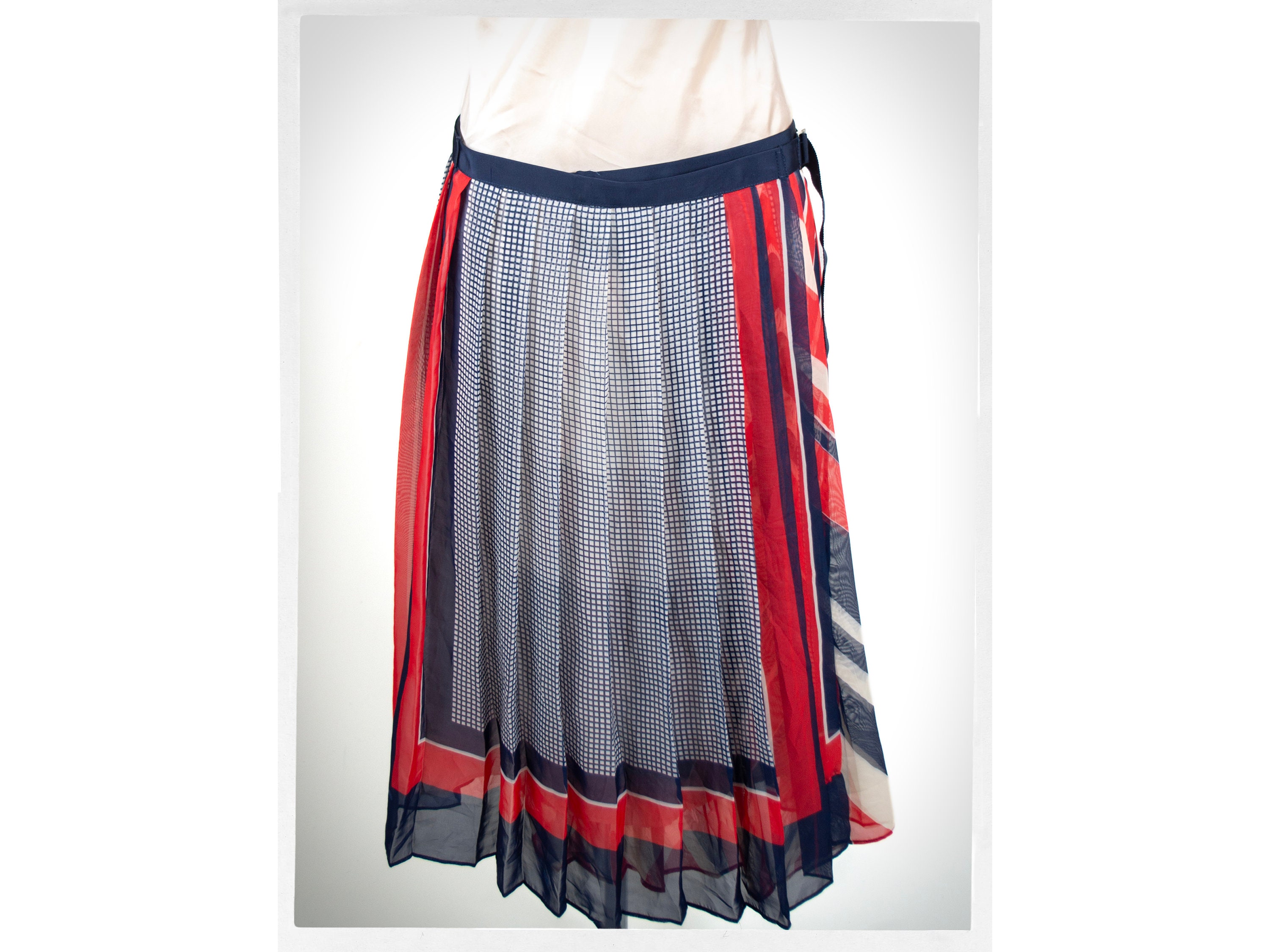 Deconstructed Skirt, SACAI Skirt, Designer Skirt, Pleated Wrap