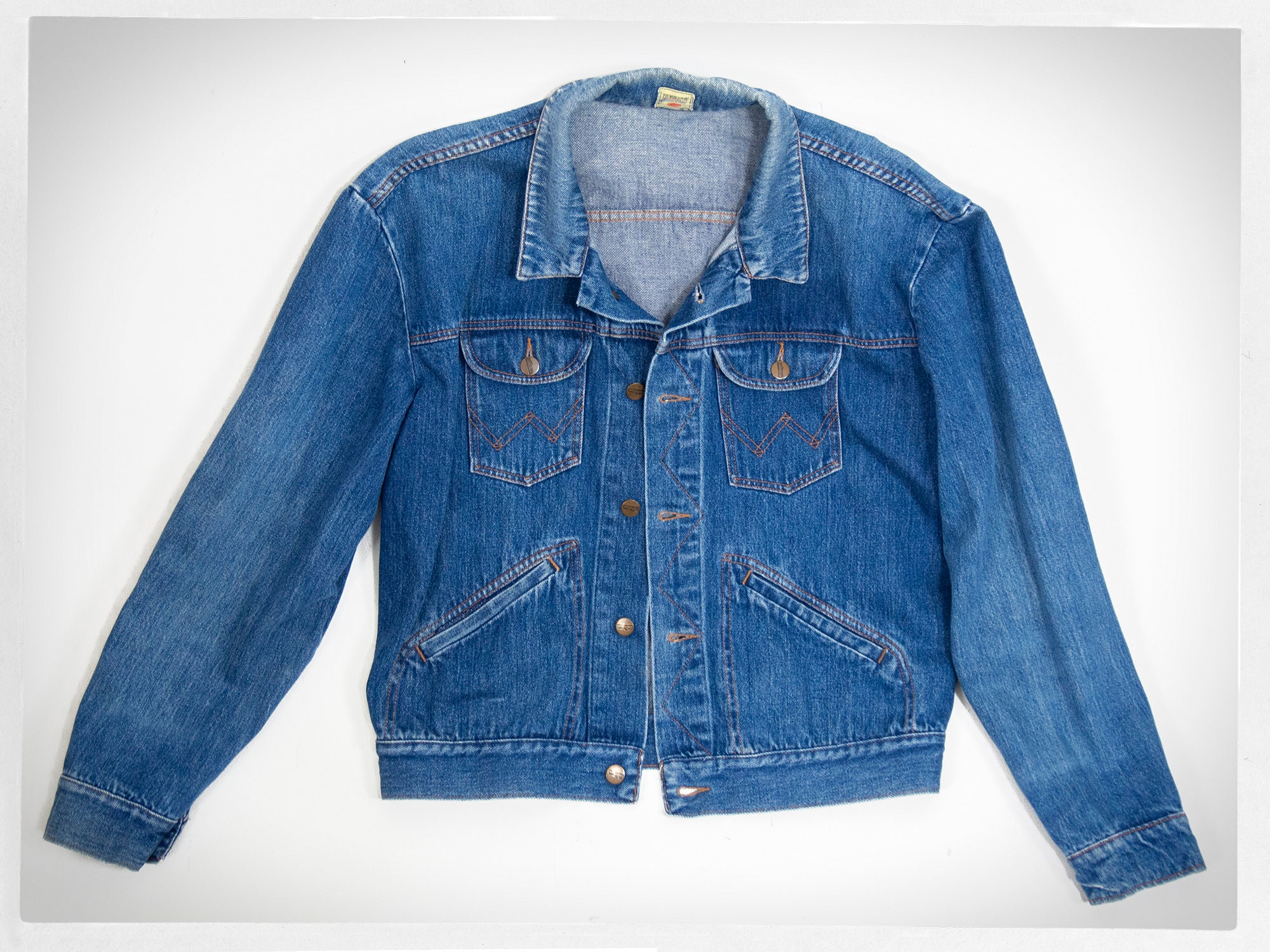 Vintage 60s Denim Jacket Vintage WRANGLER Jacket Wrangler - Etsy