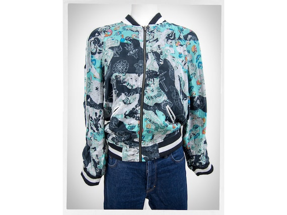 Retro Bomber Jacket, ZADIG & VOLTAIRE Jacket, Tattoo Print