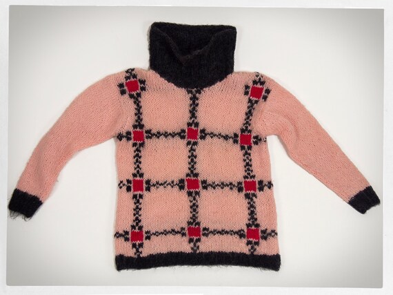 Vintage 60s Sweater, 60s Ski Bunny Jumper, Knit It
