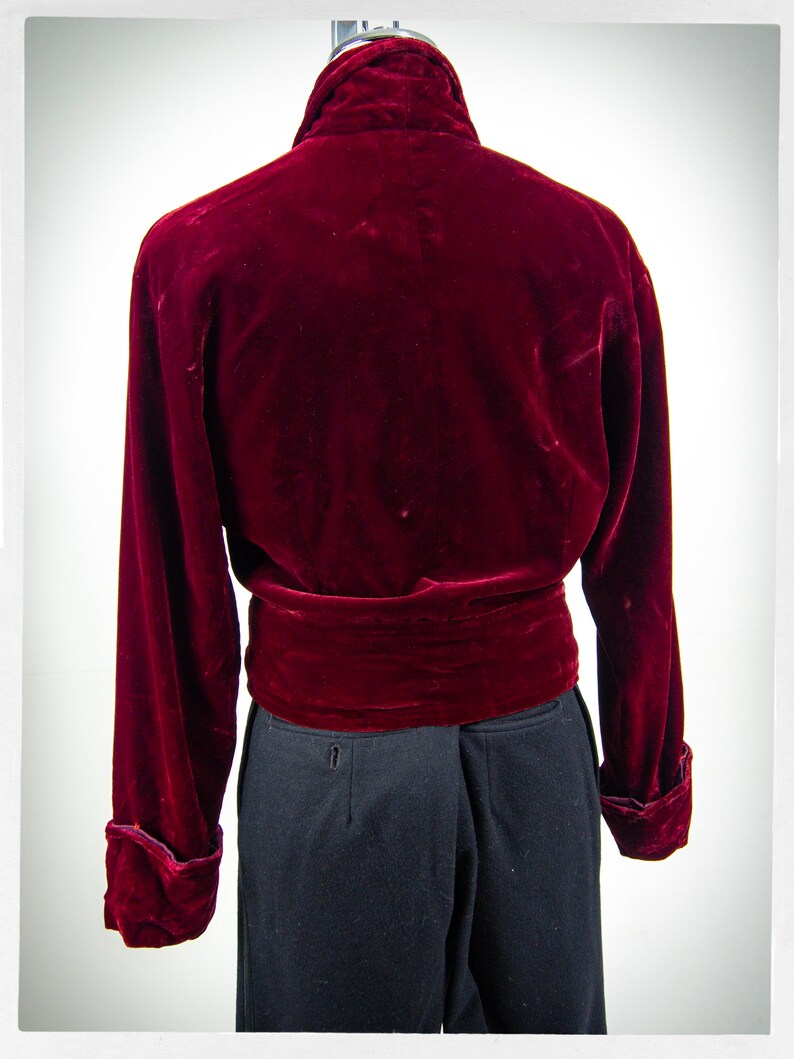 Retro 90s Velvet Jacket, Burgundy Jacket, Cocktail Jacket, Vintage Fashion, Boho Chic Fashion, Romantic Fashion, Silky Velvet Jacket, Y2K bild 6
