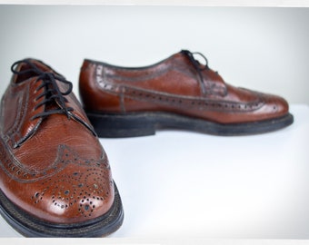 Retro 70s Shoes, 70s Leather Brogues, 80s Wingtip Shoes, 70s REGAL
