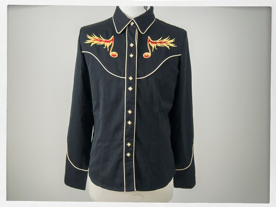80s Retro Western Shirt, 80s Style Western Shirt,