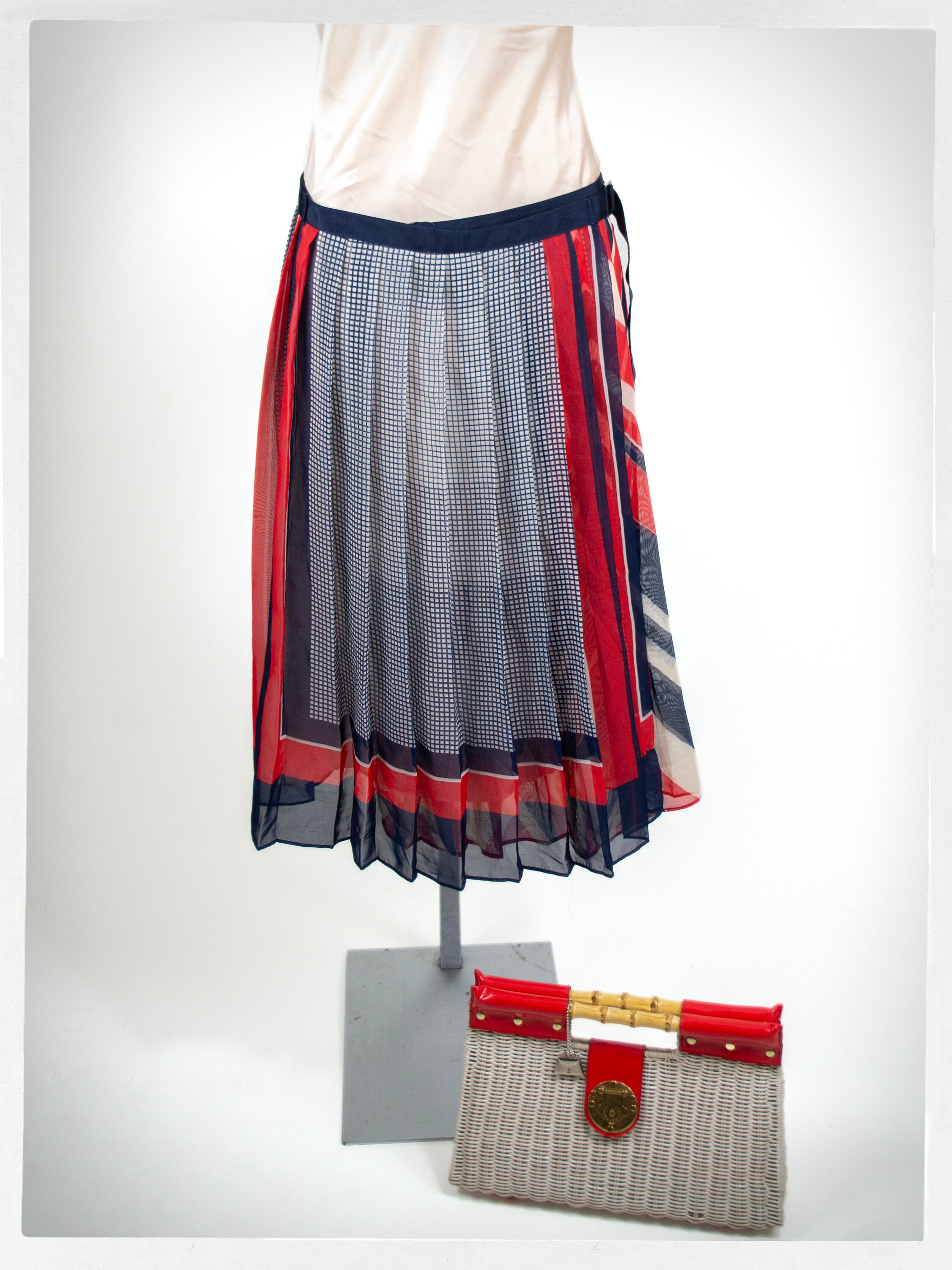 Deconstructed Skirt, SACAI Skirt, Designer Skirt, Pleated Wrap