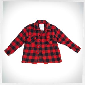 70s Canadian Wool Jacket, 70s Wool Jacket, BUFFALO PLAID Wool Jacket, Vintage Hunting, 70s Red and Black Jacket, Lumberjack Coat, Preloved