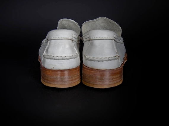 Vintage 50s  Men's Shoes, 50s White Shoes, Leathe… - image 3