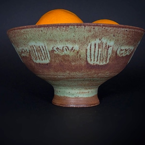 Vintage 60s Ceramic Bowl Mid Century Modern Studio Pottery, Mid Century Modern Danish Studio Pottery Bowl