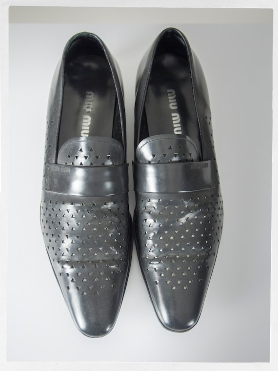 Vintage 90s MIU MIU, 90s Slip On Shoes , Designer… - image 2