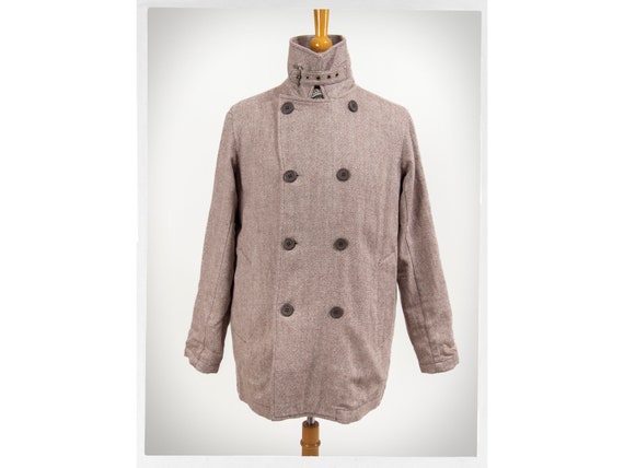 Light Wool Jacket, Retro Chore Jacket, Double Brea