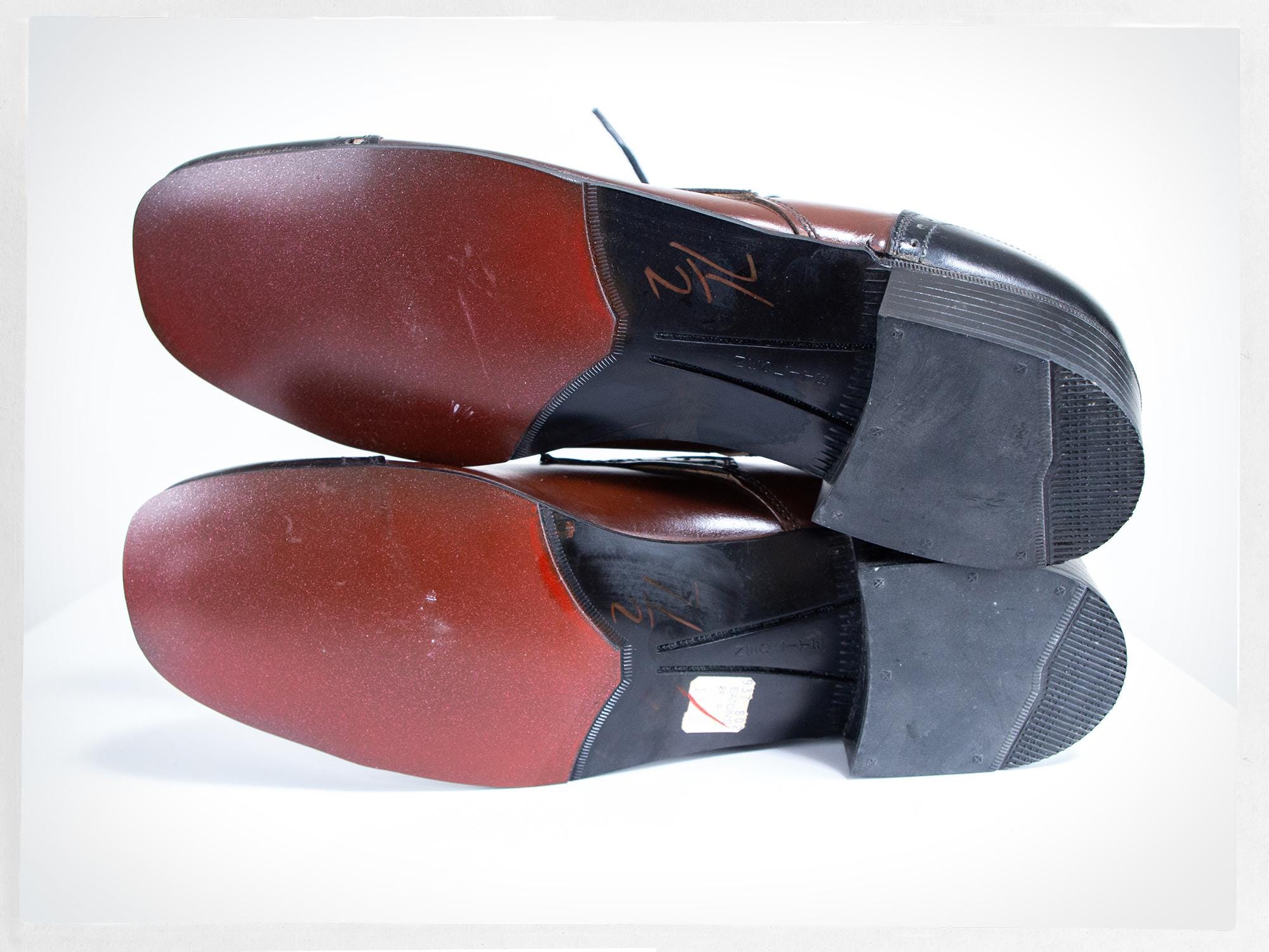 OLD STOCK Square Toe Shoes, 60s Leather Mens Shoes, Vintage 70s