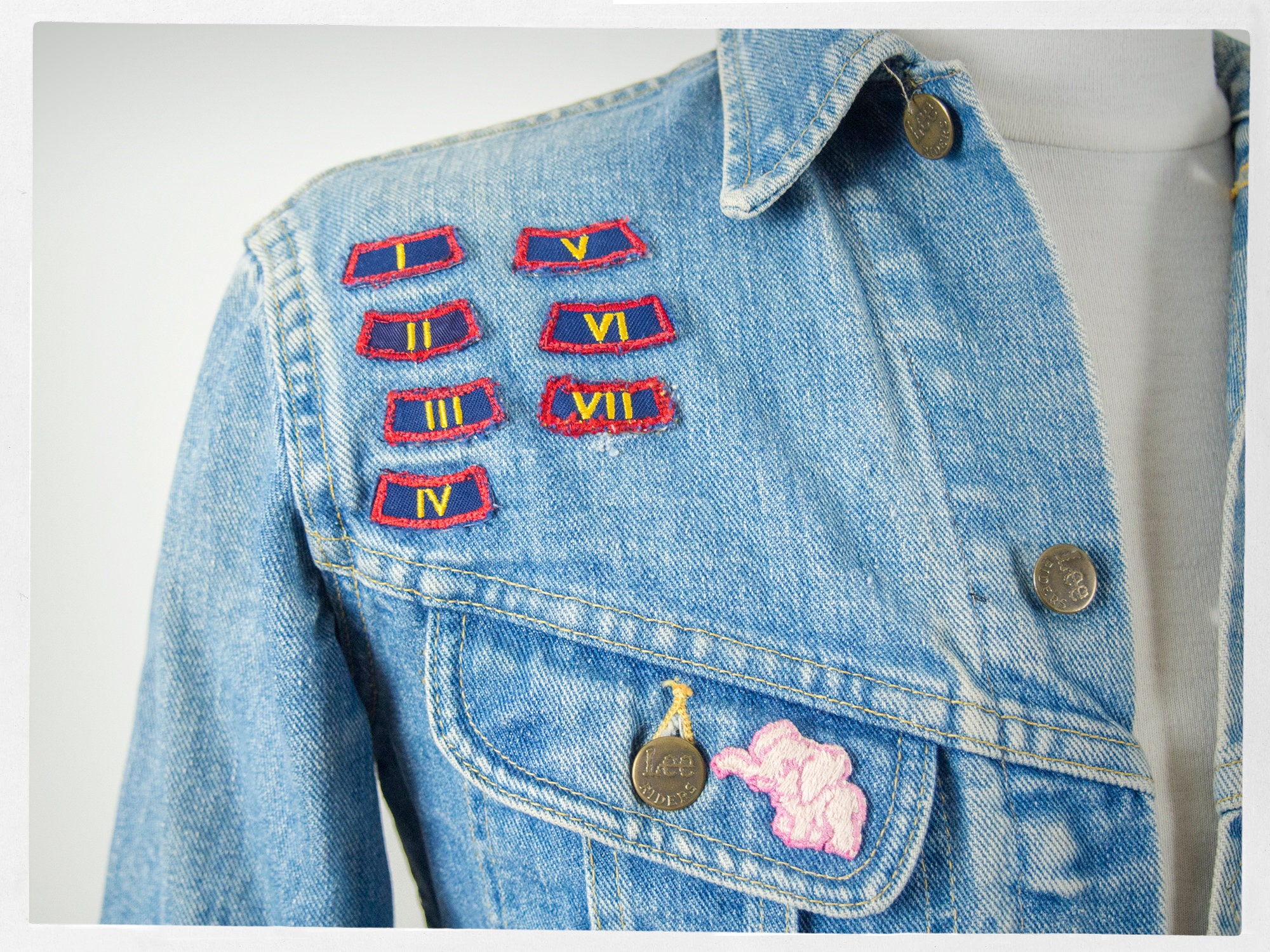 Vintage 80s LEE Jacket, Retro 80s Fashion Denim LEE Jacket Made in