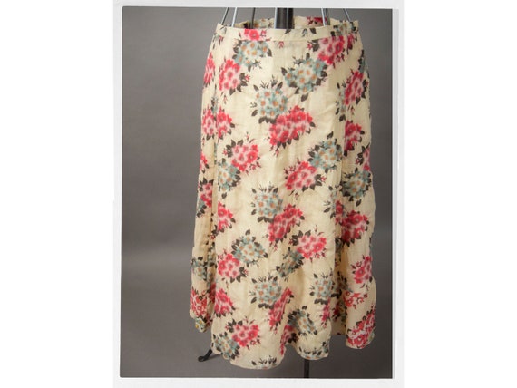 Vintage 90s KENZO Floral Skirt, BOHO Style Skirt,… - image 1