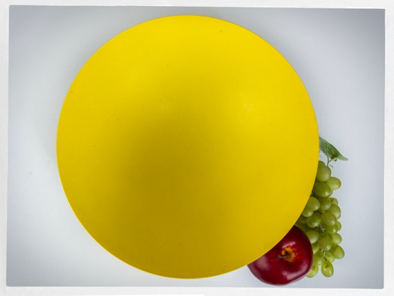 Ola Wihlborg IKEA Fruit Bowl — 90s Yellow Postmodern, Red Feet - Etsy