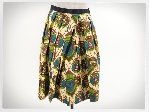 Retro MARNI Skirt, Designer Skirt, African Print S